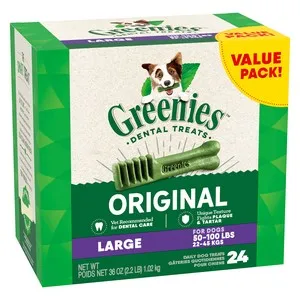 36 oz. Greenies Large Value Tub Treat Pack (24 Count) - Treats